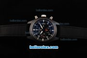 IWC Pilot's Watch TOP GUN Swiss Valjoux 7750 Automatic Movement Full Ceramic Case with Black Dial - White Numeral Markers and Black Nylon Leather Strap IWC Pilot's Watch TOP GUN Swiss Valjoux 7750 Automatic Movement Full Ceramic Case with Black Dial - White Numeral Markers and Black Nylon Leather Strap