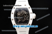 Richard Mille RM 055 Bubba Watson 9015 Automatic Ceramic Case with Black Dial Dots Markers and Rubber Strap