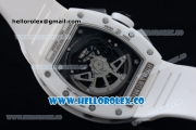 Richard Mille RM 011 Felipe Massa Chronograph Swiss Valjoux 7750 Automatic Ceramic PVD Case with Black Dial Arabic Numeral Markers and White Rubber Strap