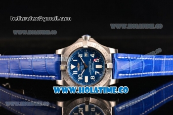 Breitling Avenger II Seawolf Asia 2813 Automatic Steel Case with Blue Dial and White Arabic Numeral Markers