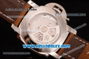 Panerai Luminor Marina 1950 3 Days PAM 353 Clone P.9000 Automatic Steel Case with Brown Dial and Brown Leather Strap (KW)