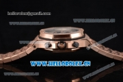 Audemars Piguet Royal Oak Offshore Seiko VK67 Quartz Rose Gold Case/Bracelet with Grey Dial and Arabic Numeral Markers