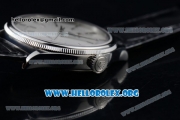 Rolex Cellini Clone Rolex 3132 Automatic Steel Case with White Dial Black Leather Strap - (BP)