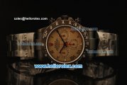 Rolex Daytona Chronograph Swiss Valjoux 7750 Automatic PVD Case and Brown Dial-PVD Strap