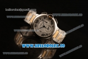 Cartier Ballon Bleu De Chrono Swiss Valjoux 7750 Automatic Two Tone Case with White Dial and Two Tone Bracelet - (H)