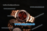 Rolex Daytona Chrono Swiss Valjoux 7750 Automatic Rose Gold Case with Ceramic Bezel and Black Arabic Numeral Markers (BP)
