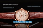 Omega Master Co-Axial Clone Omega 8511 Automatic Rose Gold Case with White Dial and Stick Markers (KW)