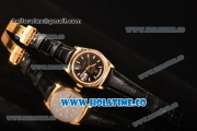 Rolex Day-Date Asia 2813/Swiss ETA 2836/Clone Rolex 3135 Automatic Yellow Gold Case with Stick Markers and Black Dial (BP)
