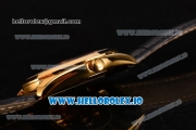 Omega De Ville Tresor Master Co-Axial Swiss ETA 2824 Automatic Yellow Gold Case with Black Leather Strap and Black Dial