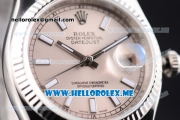 Rolex Datejust Clone Rolex 3135 Automatic Stainless Steel Case/Bracelet with Grey Dial and Stick Markers (BP)