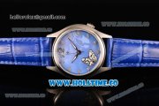 Vacheron Constantin Metiers d'Art Swiss ETA 2824 Automatic Steel Case with Blue MOP Dial and Diamonds Markers