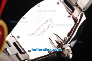 Cartier Roadster Swiss ETA 2671 Automatic Movement with Brown Dial and White Rome Numeral Marker-SS Strap