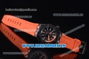 Audemars Piguet Royal Oak Offshore Diver Clone AP Calibre 3120 Automatic PVD Case with Black Dial Stick Markers and Orange Rubber Strap (EF)