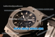 Hublot Big Bang Chronograph Swiss Valjoux 7750 Automatic Steel Case with Carbon Fiber Dial and Black Rubber Strap (YF)