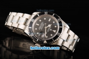 Rolex Submariner Oyster Perpetual Swiss ETA 2836 Automatic Movement Full Steel with White Markers and Black Dial