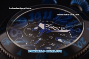 Gaga Milano Chrono 48 Miyota OS20 Quartz PVD Case with Black Dial and Blue Numeral Markers