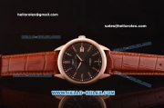 IWC Ingenieur Limited Edition Swiss ETA 2824 Automatic Rose Gold Case with Grey Dial and Brown Leather Strap