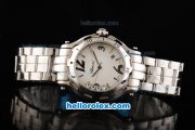 Chopard Happy Sport Miyota Quartz Movement Silver Markers with White Dial and Steel Strap-Lady Size