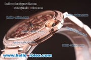 Cartier Ballon Bleu de Cartier Skeleton Automatic Rose Gold Case/Bracelet with Diamond Bezel