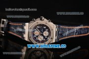 Audemars Piaget Royal Oak Offshore 2014 New Chrono Swiss Valjoux 7750 Automatic Steel Case with White Arabic Numeral Markers and Blue Dial (JF)