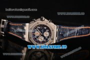 Audemars Piaget Royal Oak Offshore 2014 New Chrono Swiss Valjoux 7750 Automatic Steel Case with White Arabic Numeral Markers and Blue Dial (JF) Audemars Piaget Royal Oak Offshore 2014 New Chrono Swiss Valjoux 7750 Automatic Steel Case with White Arabic Numeral Markers and Blue Dial (JF)