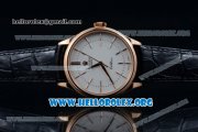 Rolex Cellini Time Clone Rolex 3132 Automatic Rose Gold Case with white Dial Stick Markers and Black Leather Strap - 1:1 Origianl (BP)