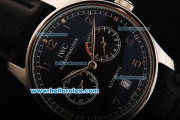IWC Portuguese Automatic Movement Steel Case with Black Dial and Steel Arabic Numeral Markers