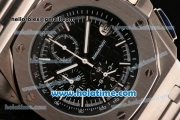 Audemars Piguet Royal Oak Offshore Chronograph Miyota OS10 Quartz Steel Case/Strap with Stick Markers Black Dial