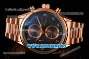 Tag Heuer Carrera Signature Chrono Miyota Quartz Rose Gold Case/Bracelet with Black Dial and White Arabic Numeral Markers