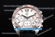 Tag Heuer Formula I Chronograph Senna Special Edition Miyota OS20 Quartz Steel Case with White Dial and Stick Markers