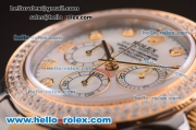 Rolex Daytona Chronograph Swiss Valjoux 7750 Automatic Movement Two Tone with Diamond Bezel and MOP Dial