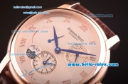 Audemars Piguet Jules Audemars ST25 with Power reserve Rose Gold Case with Rose Gold Dial and Brown Leather Strap