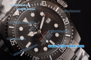 Rolex Pro-Hunter Sea-Dweller Asia 2813 Automatic PVD Case with PVD Strap Black Dial White Markers