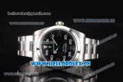 Rolex Oyster Perpetual Air-King Clone Rolex 3131 Automatic Stainless Steel Case/Bracelet with Black Dial and Arabic Numeral Markers (JF)