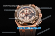 Audemars Piguet Royal Oak Offshore Miyota Quartz Rose Gold Case with Grey/White Dial and Stick Markers (EF)