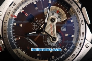 Tag Heuer Grand Carrera Calibre 36 Chronograph Miyota Quartz Swiss Coating Case with Silver Stick Markers and Brown Dial