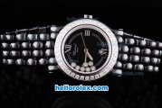 Chopard Full Ceramic Swiss ETA Quartz Movement with Black Dial and Diamond Bezel