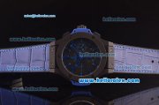 Hublot Big Bang Swiss Valjoux 7750 Automatic Ceramic Case with Black Dial and Purple Markers