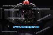 Richard Mille RM 11-03 Swiss Valjoux 7750 Automatic PVD Case with Skeleton Dial and Black Rubber Strap Arabic Numeral Markers