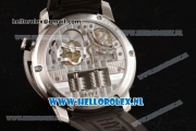 HYT H1 Titanium Clone HTY Cal.101 Manual Winding Steel Case with White Dial and Black Rubber Strap