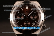 Vacheron Constantin Overseas Chrono Miyota 9015 Automatic Steel Case with Brown Dial and Steel Bracelet