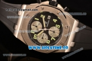 Audemars Piguet Royal Oak Offshore Chronograph Swiss Valjoux 7750 Automatic Steel Case with Black Dial and Green Arabic Numeral Markers (GF）