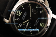 Panerai Luminor Marina Pam 164 Automatic Classic Edition Black Dial with Green Marking and Leather Strap
