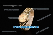 Rolex Datejust Swiss ETA 2671 Automatic Yellow Gold Case with Yellow Gold Dial Diamonds Markers and Yellow Gold Bracelet (BP)