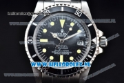 Rolex Submariner Vintage Tiffany & Co Asia 2813 Automatic Steel Case with Black Dial Yellow Dots Markers and Steel Bracelet