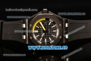 Audemars Piguet Royal Oak Offshore Diver Clone AP Calibre 3120 Automatic Carbon Fiber Case with Black Dial and White Stick Markers - 1:1 Original