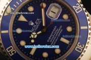 Rolex Submariner Rolex 3135 Automatic Full Steel with Blue Bezel and Blue Dial