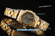 Tag Heuer Aquaracer Swiss ETA Quartz Movement Gold/Diamond Bezel with Grey MOP Dial and Stick Markers