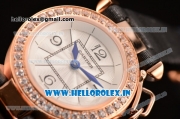 Cartier Pasha C Swiss Quartz Rose Gold Case with White Dial and Diamonds Bezel