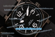 Bell & Ross BR 01-92 Automatic Movement with PVD Case and Black Dial-White Marking